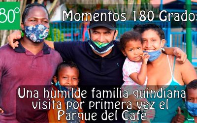 Vídeo: Un padre invidente y su humilde familia pudieron conocer el Parque del Café