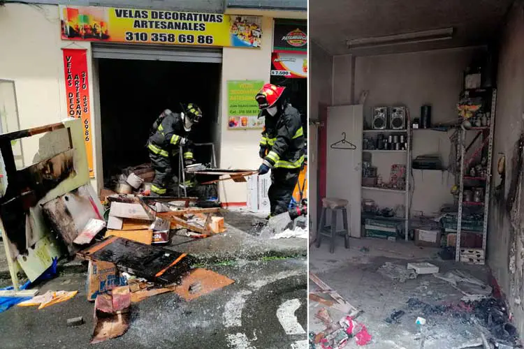 Incendio afectó local comercial en el centro de Armenia