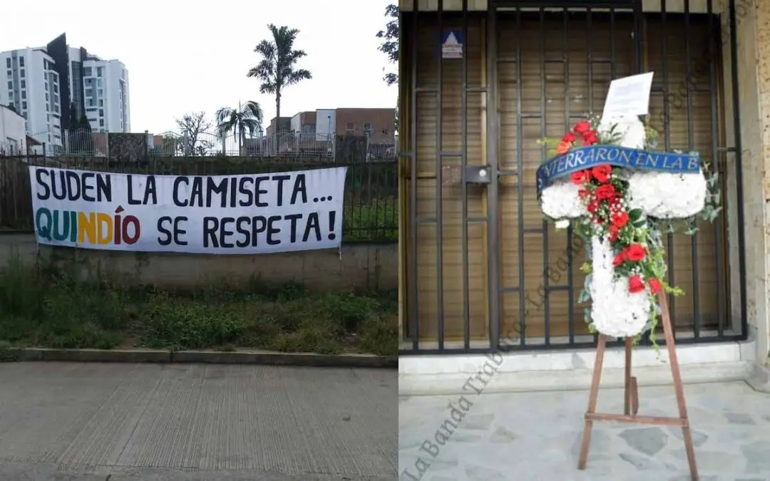 simbólicas protestas hinchas Quindío B