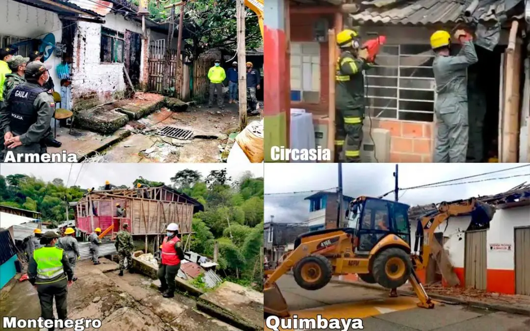 Video: Autoridades demolieron 7 predios en Circasia, Montenegro, Quimbaya y Armenia