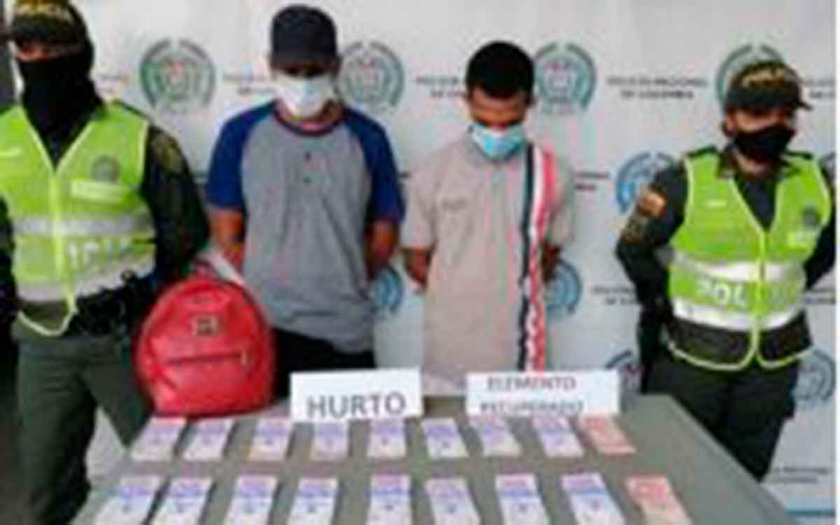 2 fleteros capturados en Quimbaya. Autoridades recuperaron millonario botín