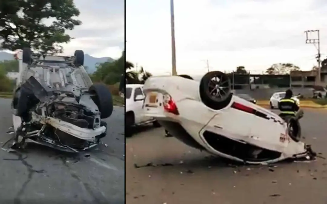 4 lesionados en aparatoso accidente en Armenia la madrugada de este sábado