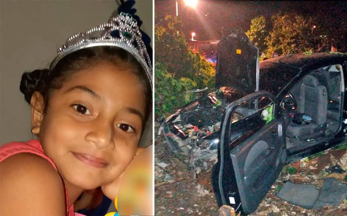 Camila Figueroa la niña que murió tras ser arrollada por un carro en el Santander