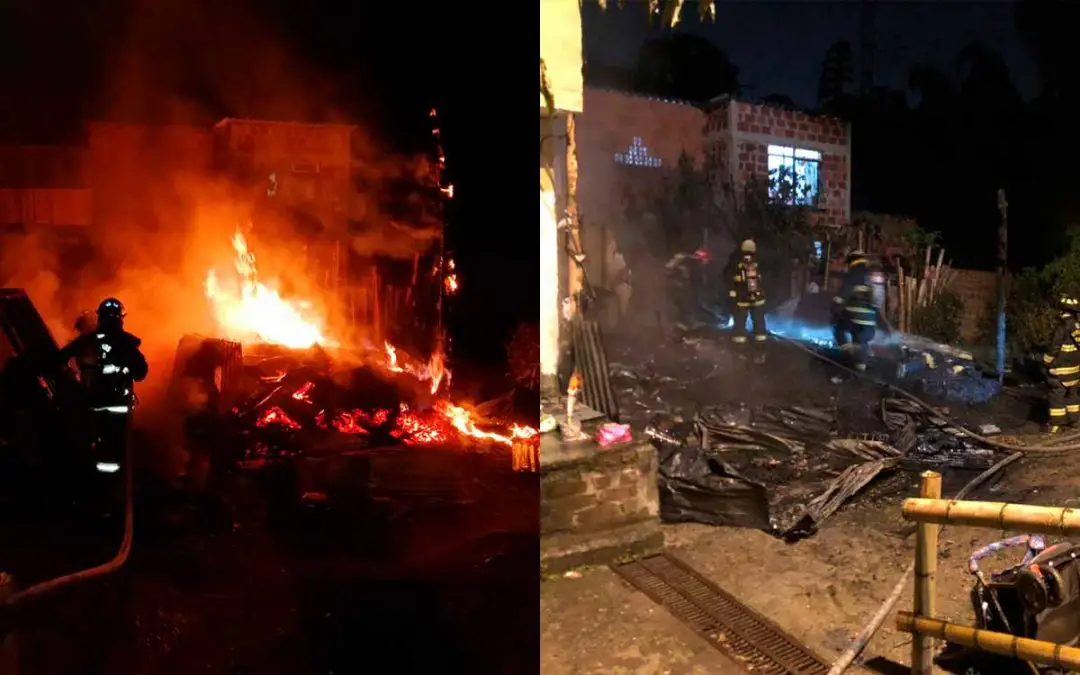 Incendio consumió vivienda subnormal en el barrio La Patria de Armenia
