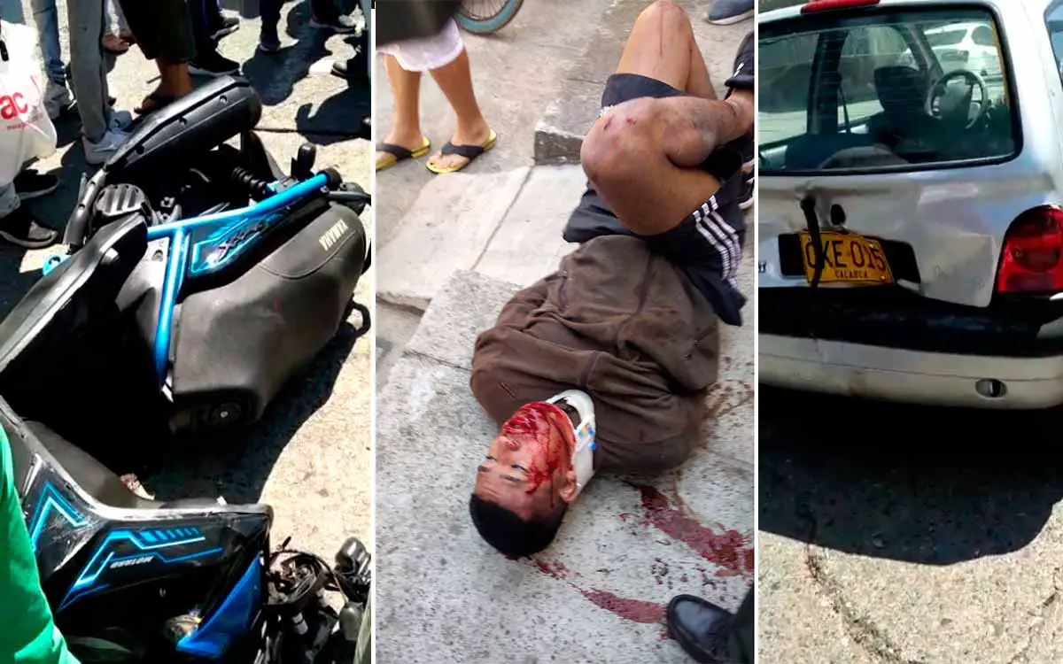 Ladrón en Quimbaya estrelló moto robada y fue capturado por la policía