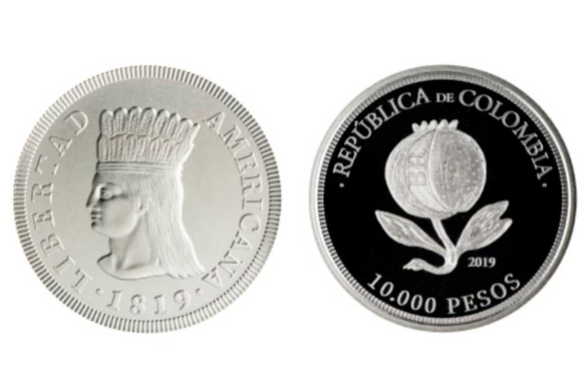 Moneda conmemorativa de 10 mil pesos.