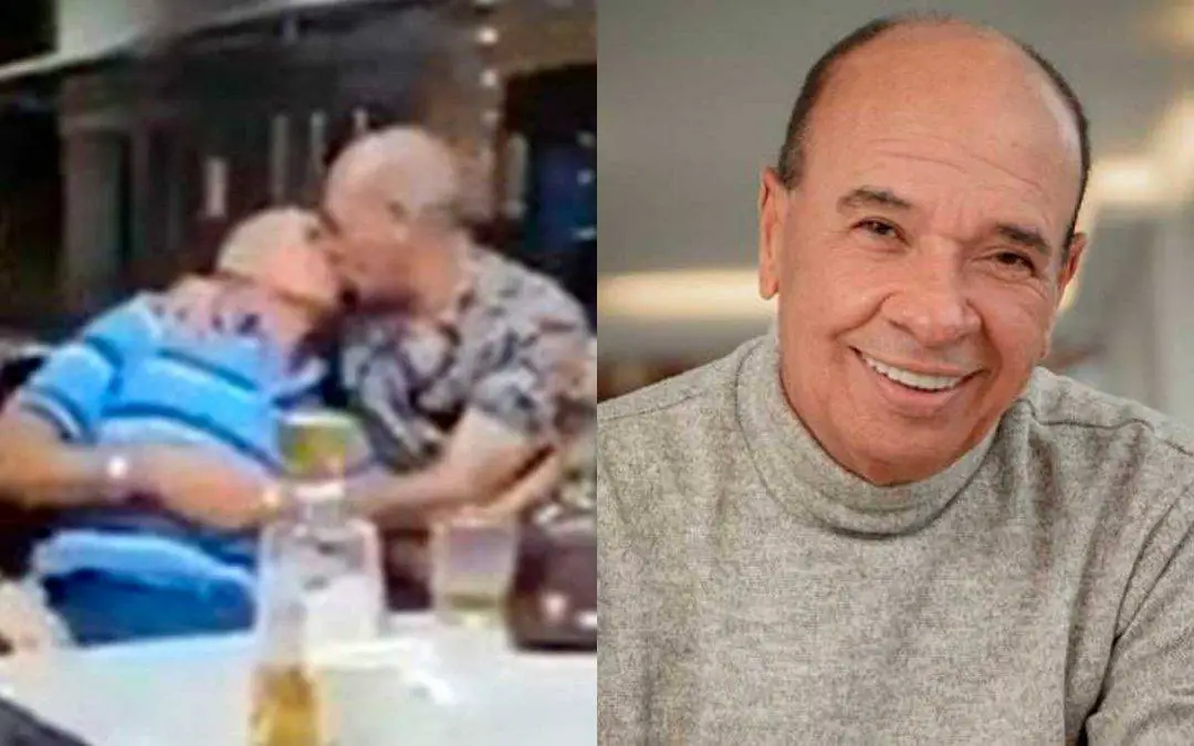 Beso de Luis Alberto Posada con otro hombre