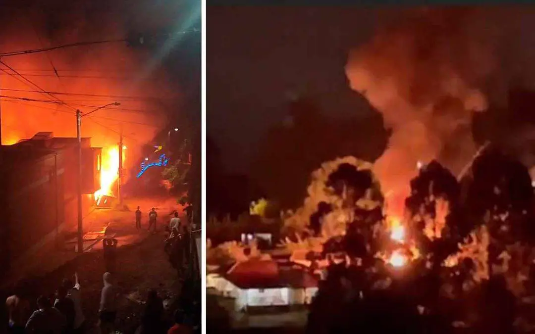 Video: Voraz incendio consumió vivienda patrimonial en Salento