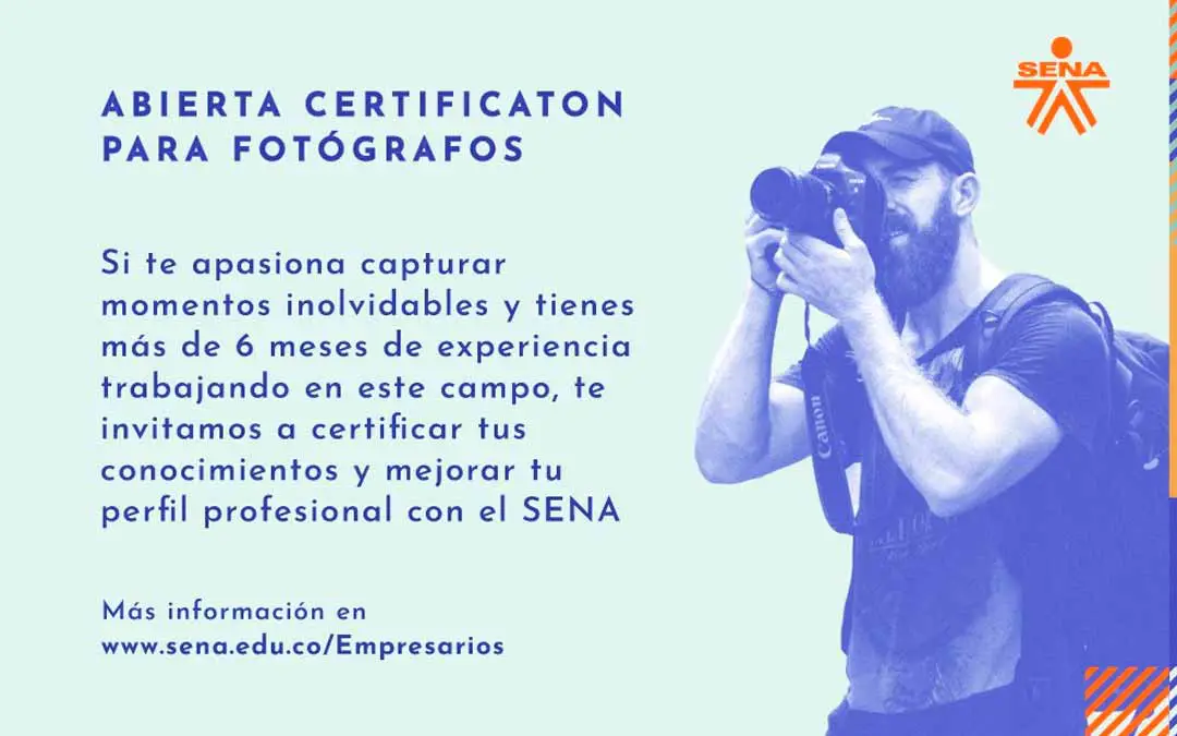 El Sena lanza certificación para fotógrafos y camarógrafos