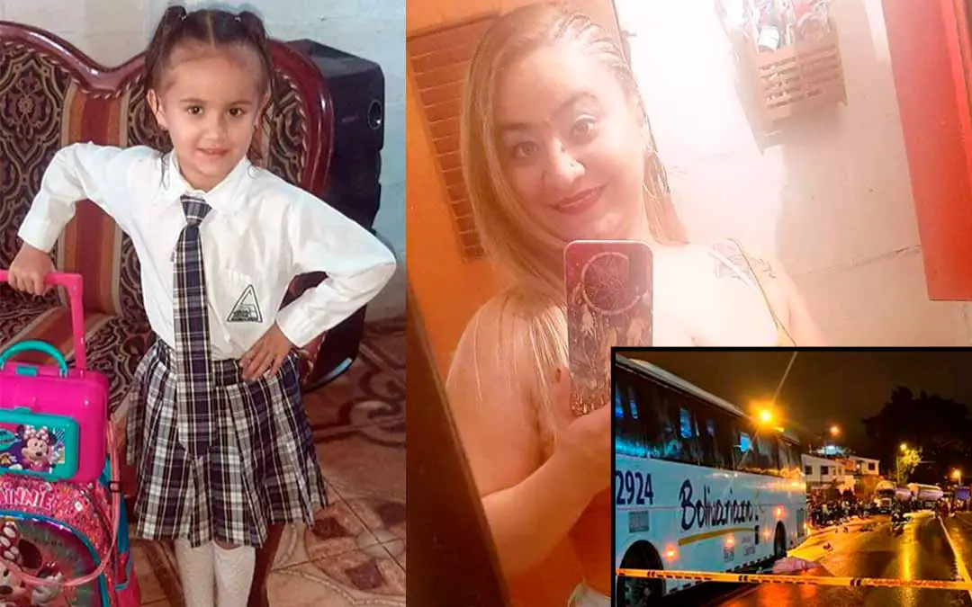 Camila y su hija Salomé de 6 años murieron arrolladas por un bus en Calarcá