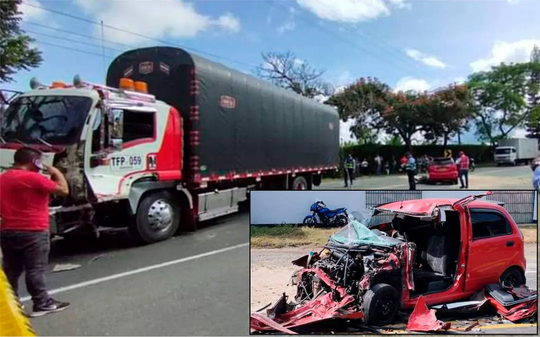 Video: Así fue el aparatoso accidente que dejó 2 heridos en la vía La Tebaida – Valle del Cauca