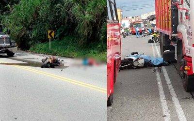 2 accidentes cobraron la vida de 2 motociclistas en menos de 4 horas en el Quindío