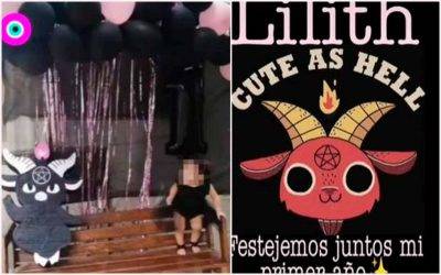 Con fiesta satánica celebraron primer año de una niña
