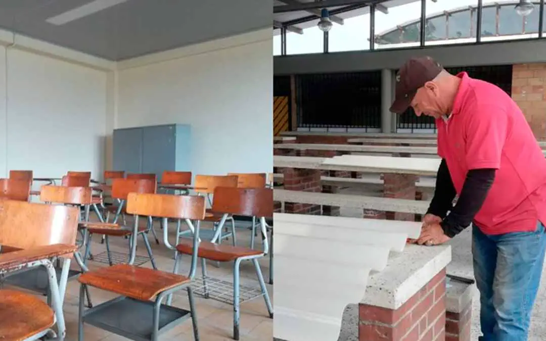 Alcaldía de Calarcá realiza obras de mantenimiento en 8 colegios