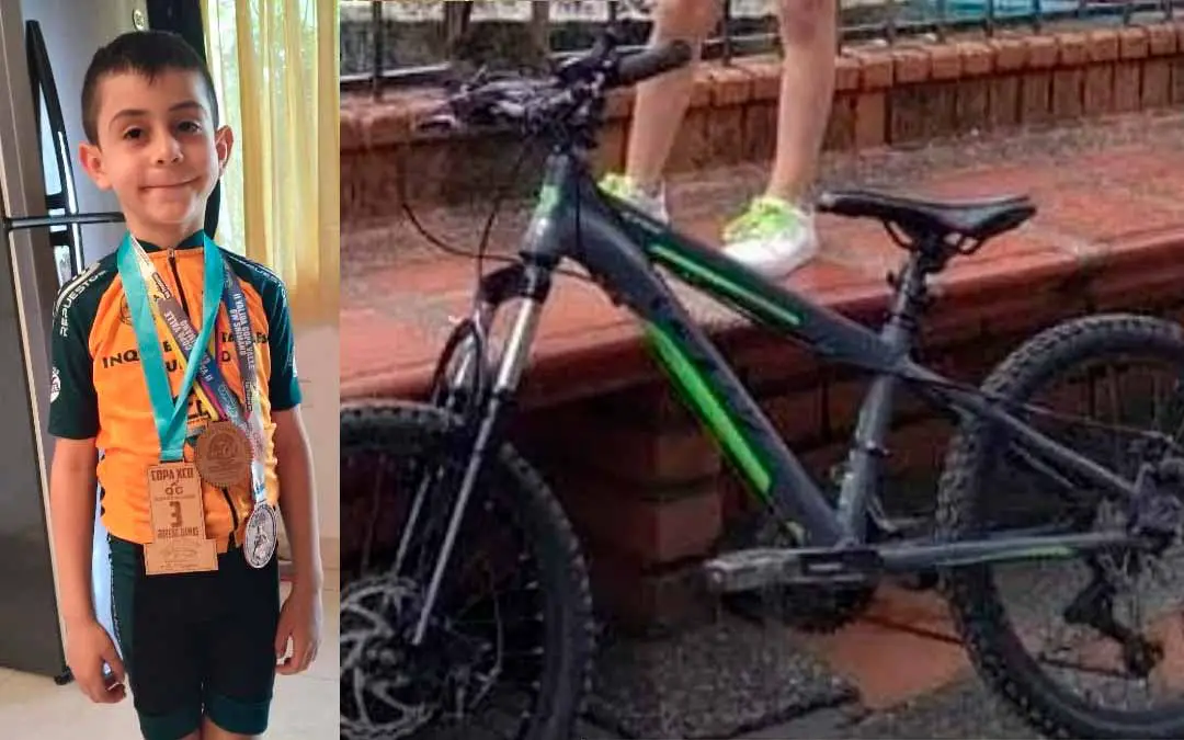 Le robaron bicicleta a niño deportista de 6 años en Calarcá