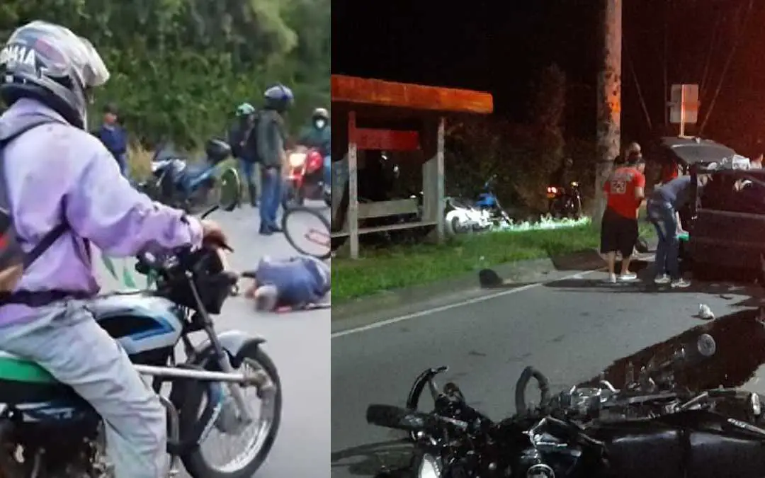 ciclista motociclista muertos accidentes Pueblo Tapao La Tebaida