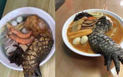 ‘Godzilla Ramen’, el nuevo plato con patas de cocodrilo que es tendencia en Taiwán