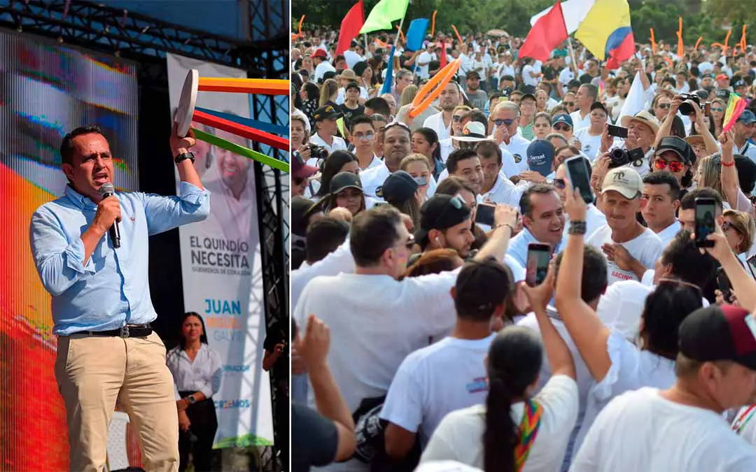 candidato a gobernador Juan Miguel Gálvis multitudinaria concentración Creemos