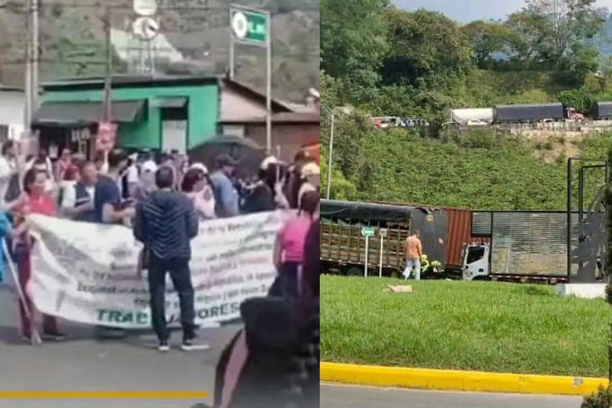 Cerrada vía La Línea protesta trabajadores hospital Cajamarca