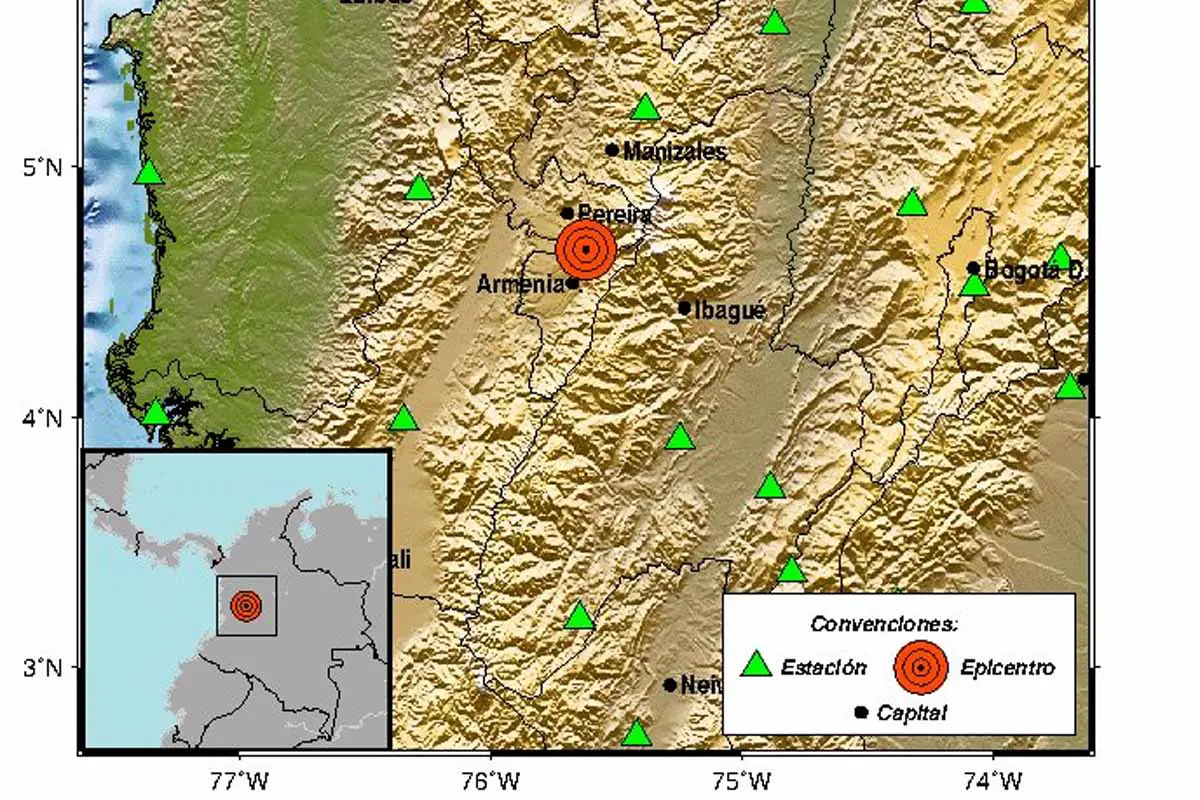 Temblor epicentro Circasia