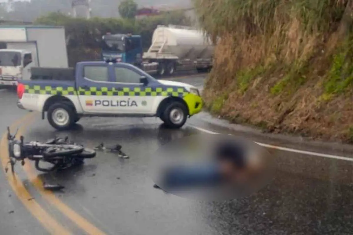 Motociclista murió accidente Balboa Calarcá - El Caimo