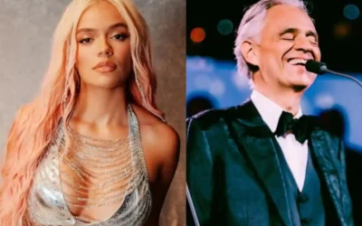 Karol G canta con Andrea Bocelli