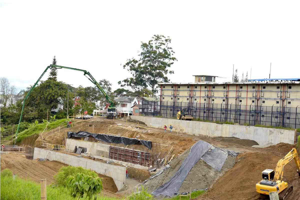 obra construcción pabellón cárcel Peñas Blancas Calarcá