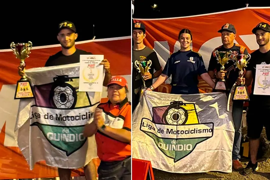 Motociclistas quindianos ganadores en Copa Occidental