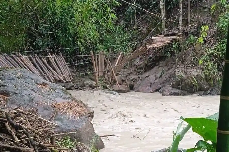 quebrada Cajones causó emergencias en veredas de Génova