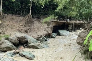 quebrada Cajones causó emergencias en veredas de Génova