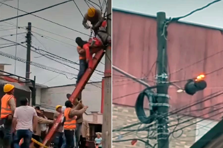 Operario de Claro sufrió una descarga eléctrica en Circasia