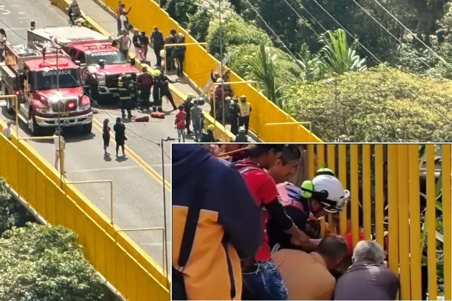 mujer se lance del puente La Florida en Armenia