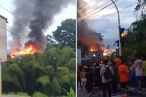 incendio en Miraflores en Armenia