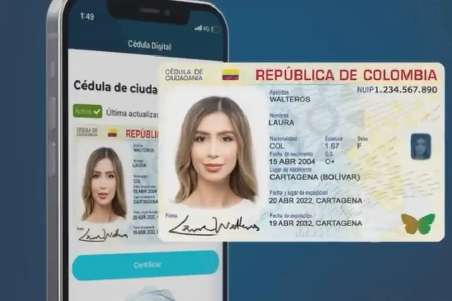 cédula digital en Colombia