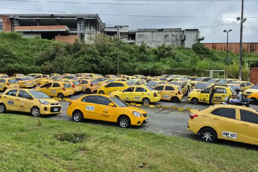 planton taxistas armenia